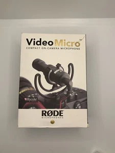 Rode VideoMicro Compact On-Camera Microphone with Rycote Lyre Shock Mount, Auxil - Picture 1 of 8