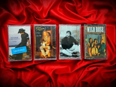 1990s Country Music Cassette Tapes Wild Rose Eddie Rabbitt Jesse Hunter Lot New - Image 1 of 4