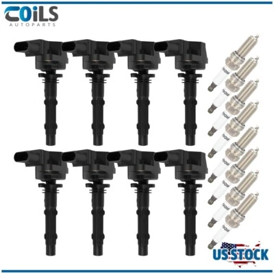 8 Ignition Coil & Spark Plug Kit Fit For Mercedes Benz R350 S400 S450 SL550 S550 - Image 1 of 4