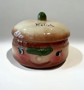 Deforest of California Relish Tarro Hamburguesa Cerámica Antropomórfica MCM De Colección - Imagen 1 de 7
