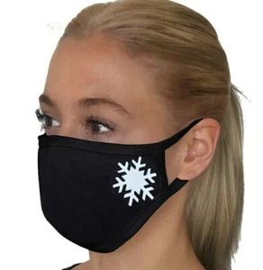 Baumwoll Gesichtsmaske mit Schneeflocke  - Bild 1 von 1