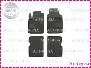 NEW LHD BLACK TAILORED RUBBER FLOOR MATS CAR LINERS FOR FIAT 500 2007-2019 - Picture 1 of 5