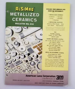 Folleto del boletín de cerámica metalizada American Lava Corporation 3M No. 632 - Imagen 1 de 7