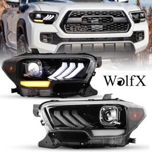 LED Headlights For 2016-2019 Toyota Tacoma 2020-2023 Tacoma SR SR5 TRD Sport L&R - Picture 1 of 8