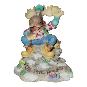 Enesco 1995 Moose Creek Crossing Figur - On The Rocks - Bild 1 von 4