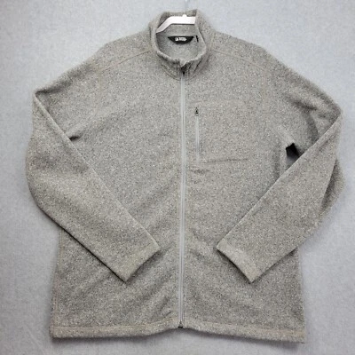 EMS Mens Large Sweater Fleece Gray Cozy Warm Sweatshirt Jacket Eastern Mountain - Image 1 of 4