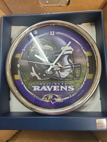 NFL Baltimore Ravens Chrome Wall Clock Cover
