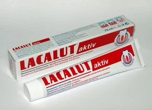 Pasta de dientes médica Lacalut Aktiv ACTIVE detiene la periodontis sangrado de encías 75 ml - Imagen 1 de 2