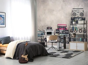 Music Wall Mural Photo Wallpaper Teenagers Decor Paper Poster Vintage Radio Art - Picture 1 of 7
