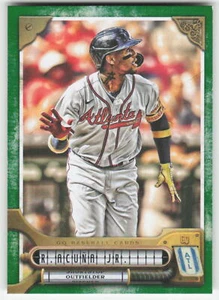 2022 Topps Gypsy Queen #68 Ronald Acuña Jr. Green Atlanta Braves 1065 - Foto 1 di 2