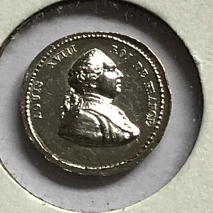 Louis XVII Roi de France - kleine Münze Silber PP / Eingeschweisst - 1,4 cm - Picture 1 of 3