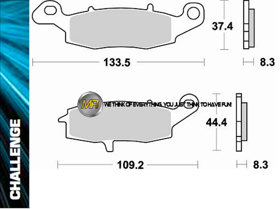 PARA KAWASAKI VN VULCAN NOMAD 1500 1999 99 PASTILLAS FRENO DELANTERAS SINTERIZADAS META Foto 1 de 1