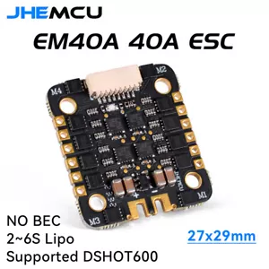 JHEMCU EM40A 40A BLheli_S 4in1 Brushless ESC DShot600 2~6s for RC FPV Drone - Picture 1 of 20
