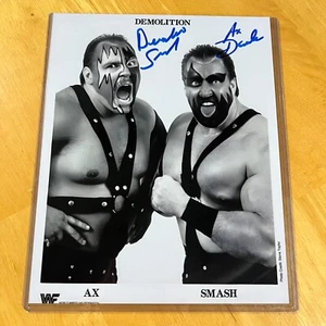 WWF Demolition Ax & Smash signiertes 8x10 Foto (mit Echtheitszertifikat & Toploader) - Bild 1 von 4