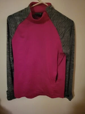 Womens Large Athletic Jacket L Sleeve Thumb hole Holloway Side Zip Neck 1 Pocket - Изображение 1 из 4