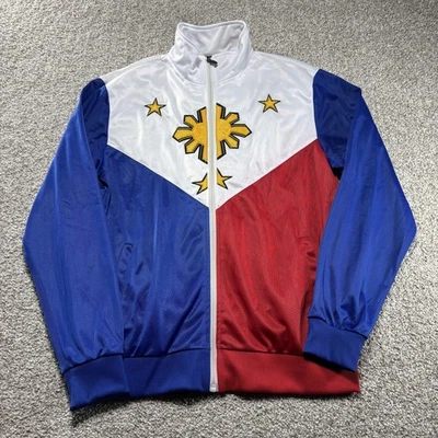 Chaqueta deportiva Adidas vintage para hombre XL bandera de Filipinas Pilipinas cremallera completa años 90 Foto 1 de 4