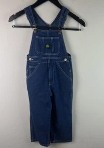 John Deere Toddler Boys Girls Bib Overalls Jeans Size 5T Blue Denim Pants NWOT - Picture 1 of 10