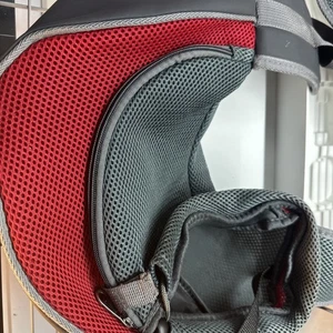 Hands Free Pet Dog Sling Carrier Travel Red Robust Mesh Small Pet Bequem - Bild 1 von 15