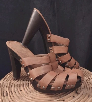 Sandalias Huarache Y2K Sbicca of California Cuero Tejido 9M Hechas en China Foto 1 de 4