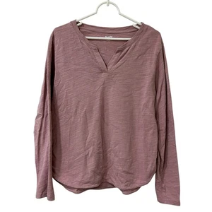 Duluth Trading Co Womens Sz Medium Slow with the Flow Pink Long Sleeve Shirt - Picture 1 of 4