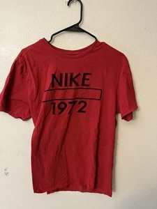 The Nike Tee T-shirt Mens Red Graphic Sz Large - Picture 1 of 7