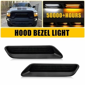 Lámpara de conducción luz bisel capó izquierdo derecho clásico Dodge Ram 1500 2010-2022 - Imagen 1 de 11