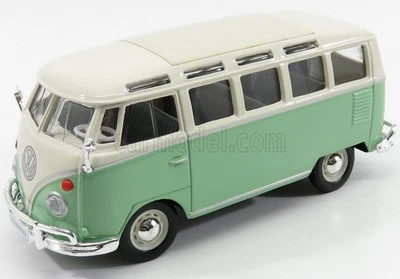 MODELLINO FURGONE STATICO MAISTO VOLKSWAGEN T1 SAMBA MINIBUS 1962 VERDE 1/25 - Immagine 1 di 4