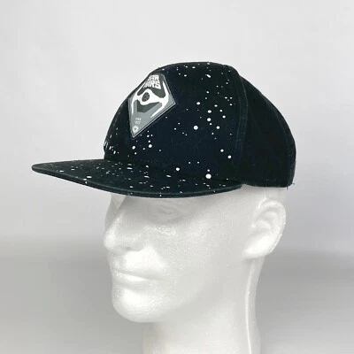 Star Wars Boys Black Vader Tie Fighter White Dots Strap Back Baseball Hat Cap - Image 1 of 4