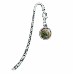 Sesame Street Vintage Oscar the Grouch Metal Bookmark Page Marker with Charm - Imagen 1 de 5