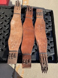 Cinturón de riñón con soporte trasero de cuero para motocicleta excedente militar francés coleccionable - Imagen 1 de 15