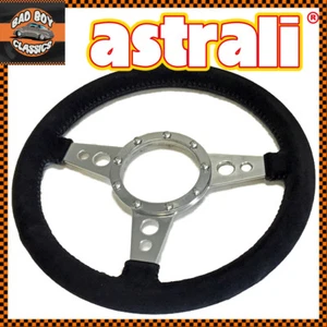 14" Astrali® Alcantara Suede Classic Car Steering Wheel MG, Ford, Mini, Triumph - Picture 1 of 4