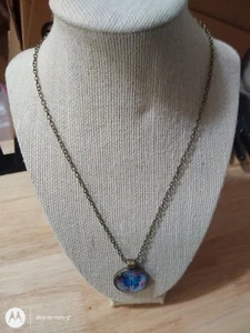 18” Rustic plated butterfly locket necklace - Picture 1 of 3