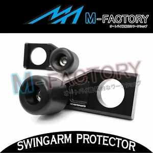 Black Billet Axle Block Sliders Swingarm Protectors Fit Yamaha YZF R6 17-19 18 - Foto 1 di 4