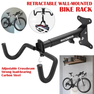 ROCKBROS Bike Rack Wall Mount Adjustable Horizontal Bike Hook Road Bikes Holder - Picture 1 of 12