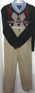 Boys 6 (3 piece) Gap khaki pants, oxford long sleeve shirt, Greendog sweater - Picture 1 of 8