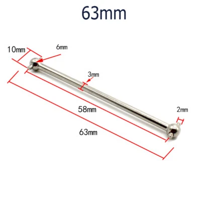 RC Car Parts Drive Shaft Dogbone 63-89.5mm Metal Dog Bone Drive Rear Spares 45# - Image 1 of 4