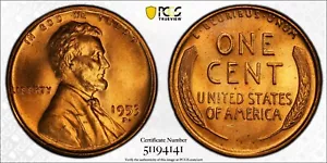 PCGS MS67RD 1953-D Lincoln Wheat Cent Red - Picture 1 of 3