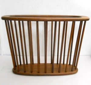 MCM Danish Modern Teak Magazine Holder Great Design & Color - Picture 1 of 7