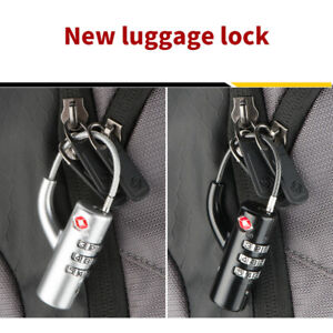 Portable Security TSA Customs Code Lock Suitcase Backpack Password Steel Cable