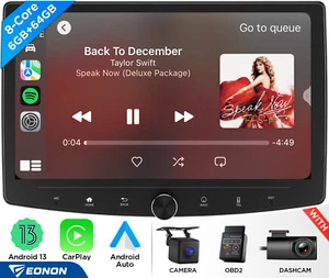 UA13SK Plus 10.1" Android 13 6+64GB Carplay Car Stereo Radio GPS Navi WiFi 2DIN - Picture 1 of 21