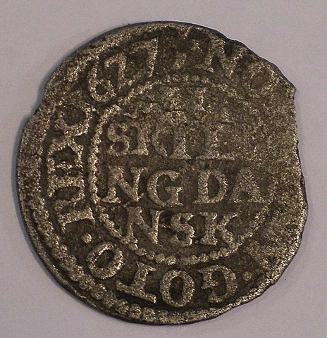1627 Denmark 2 Skilling silver coin KM-89 #10321 Cover
