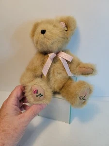 Boyds Bear Plush Jointed Pink Rosebud 1986-2003 - Picture 1 of 7
