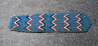 Antiker bestickter Halsschmuck Krawatte Plains Indian Beaded Tie - Greasy Blue