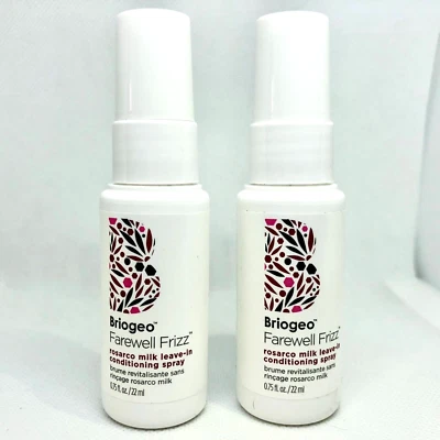 BRIOGEO (x2) Farewell Frizz Rosarco Milk Conditioning Spray Travel 22ml / .75 oz - Image 1 of 2