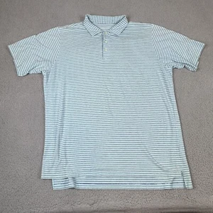 B.Draddy Poloshirt Herren Large blau gestreift Baumwolle Stretch Kragen Hi-Low Logo - Bild 1 von 7