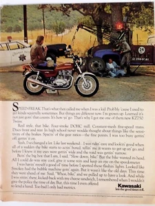 1976 Kawasaki KZ750 Motorcycle Print Ad - Picture 1 of 2