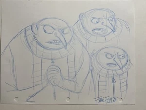 Despicable Me 2 Dibujo de Producción Original de GRU por el Artista de Storyboard Frank F - Imagen 1 de 3