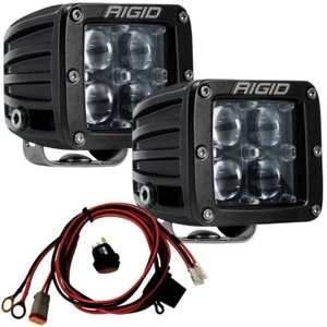 Rigid Industries 202113 D-Series PRO Flood LED Lights (Pair) w/Wiring Harness - Picture 1 of 6