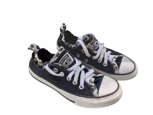 Zapatos Converse Girls 13 Doble Superior Negro Leopardo Talla EE. UU. 13 - Imagen 1 de 4