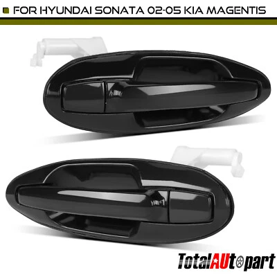 Manija de puerta exterior negra 2 piezas para Hyundai Sonata Kia Optima Magentis lateral trasera Foto 1 de 4